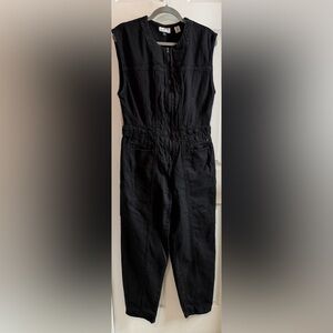 NWT Black Denim Sleeveless Jumpsuit